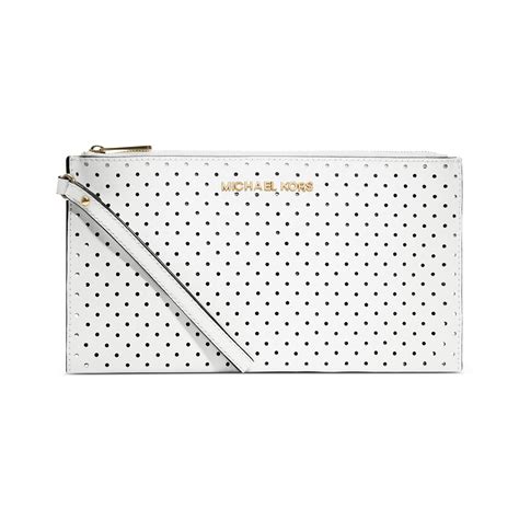 jet set travel extra-large perforated-leather clutch by michael kors|Jet Set Travel Extra.